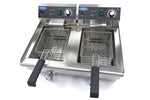 Friteuse - 2 x 13 L - 2 paniers - avec robinet de vidange – Maxima 09365231