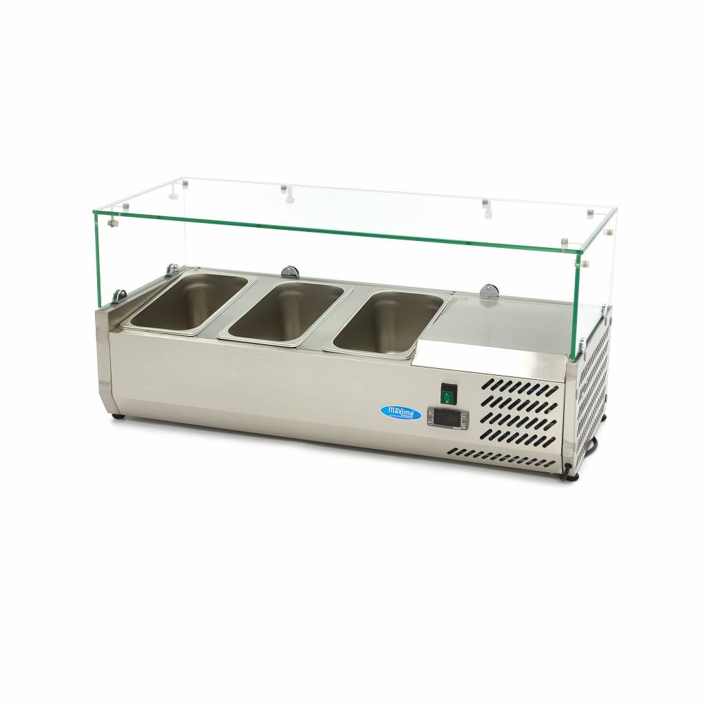 Réfrigérateur de préparation de comptoir - 95 cm - s'adapte à 3 x 1/3 GN – Maxima 09400317