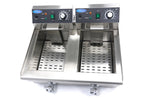 Friteuse - 2 x 10 L - 2 paniers - avec robinet de vidange – Maxima 09365229