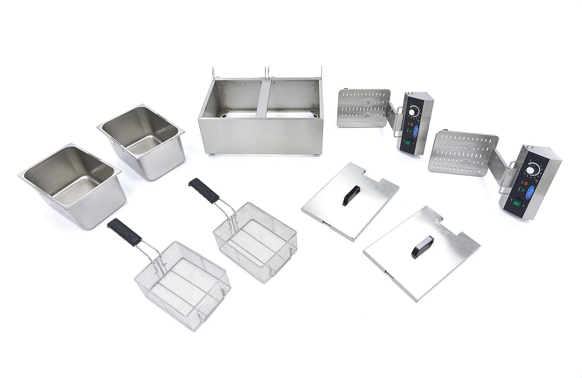 Friteuse - 2 x 11 L - 2 paniers - jusqu'à 2,8 kg de frites – Maxima 09365227