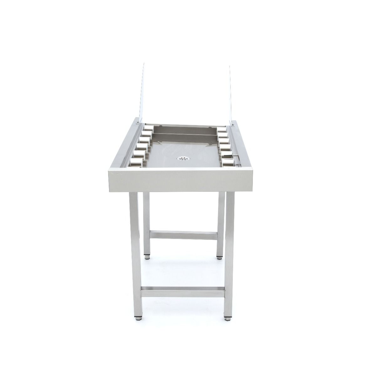 Table à rouleaux droits en acier inoxydable - pour convoyeur à paniers lave-vaisselle – Maxima 09240121