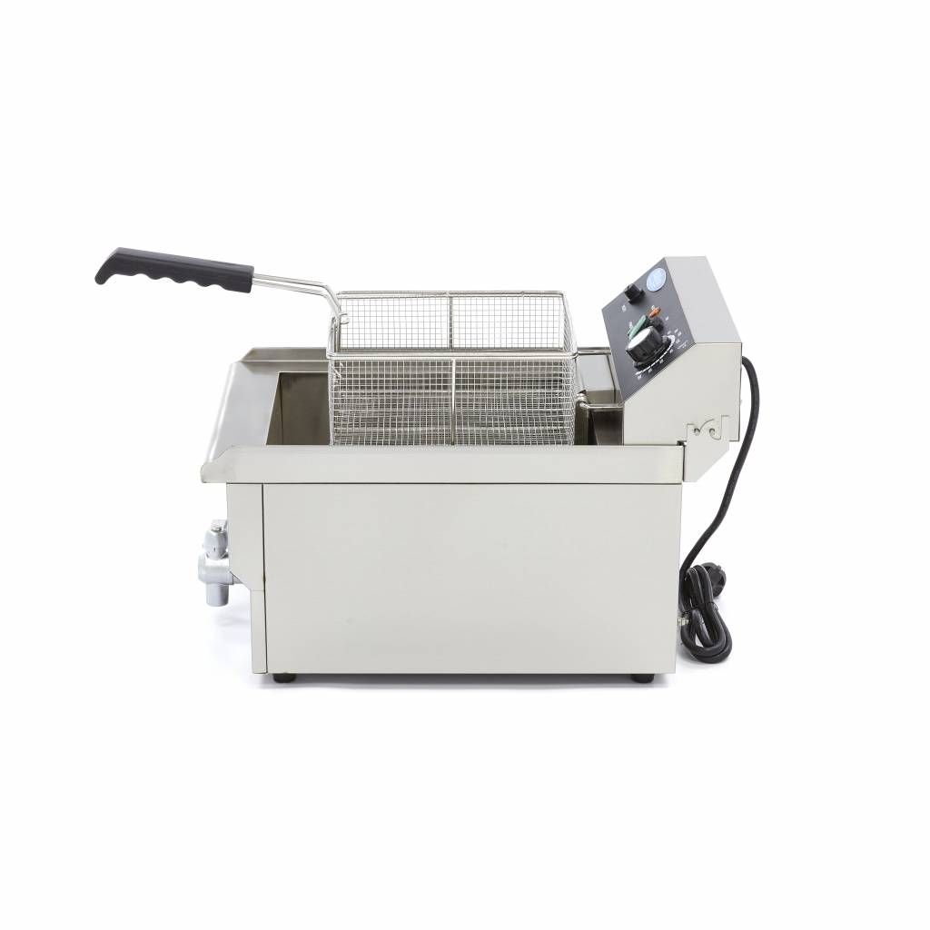 Friteuse - 16 L - 1 panier - avec robinet de vidange – Maxima 09365010