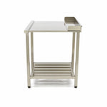 Table lave-vaisselle - 70 x 75 cm - droite - avec dosseret et étagère de rangement – Maxima 09201032
