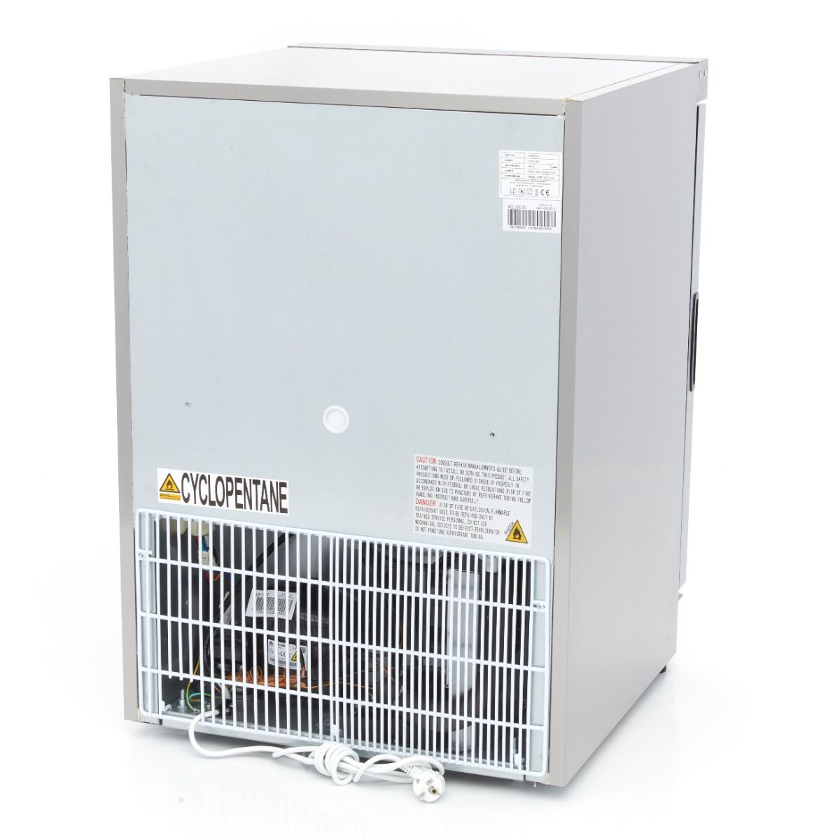 Réfrigérateur - 200 L - acier inoxydable - avec porte en verre – Maxima 09405010