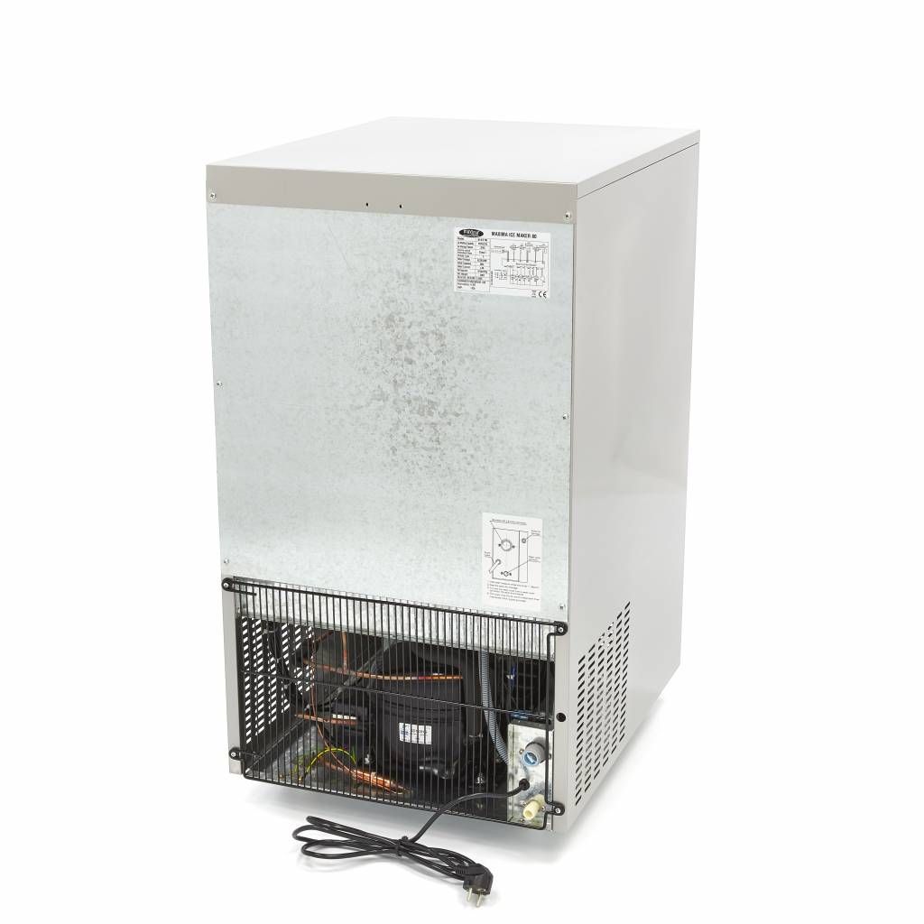 Machine à glaçons - 80 kg/jour - glaçons creux - refroidissement par air – Maxima 09300132