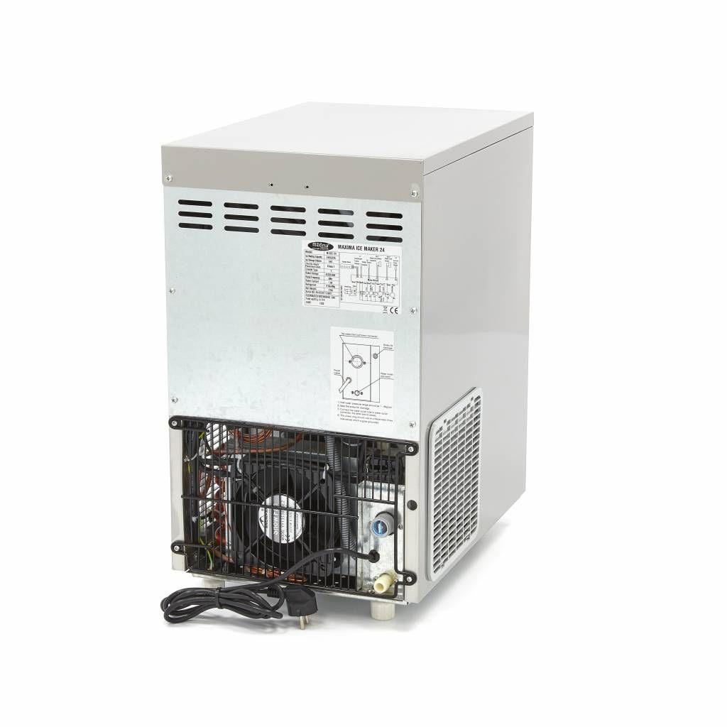 Machine à glaçons - 24 kg/jour - glaçons creux - refroidissement par air – Maxima 09300122