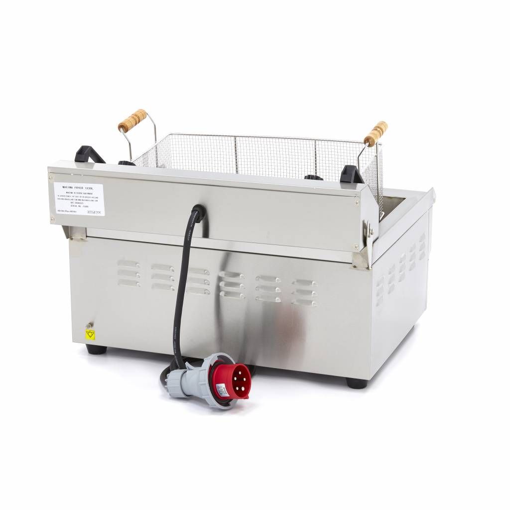 Friteuse - 30 L - 1 panier - avec robinet de vidange – Maxima 09365021