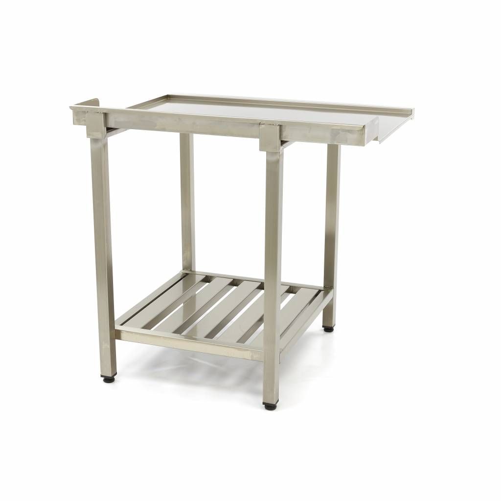 Table lave-vaisselle - 120 x 75 cm - droite - avec dosseret et étagère de rangement – Maxima 09201030