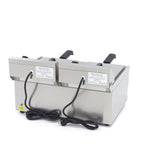 Friteuse - 2 x 10 L - 2 paniers - avec robinet de vidange – Maxima 09365229