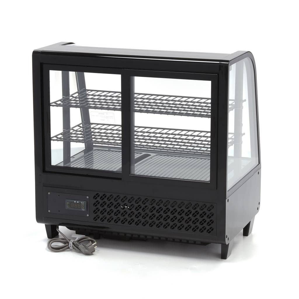Vitrine à gâteaux - 100 L - 68 cm - porte coulissante arrière – Maxima 09400831