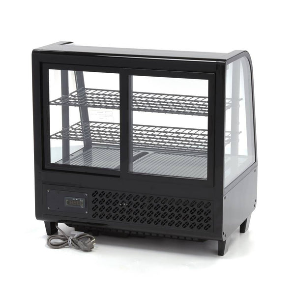 Vitrine à gâteaux - 100 L - 68 cm - porte coulissante arrière – Maxima 09400831