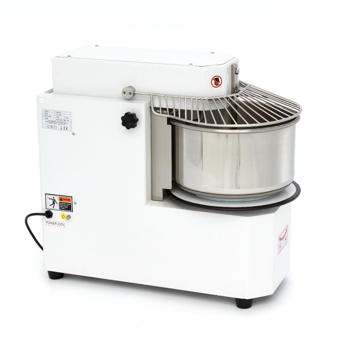 Pétrin à spirale / pétrin à pâte - 20 L - 12 kg de pâte - 2 vitesses - bol amovible – Maxima 09361905