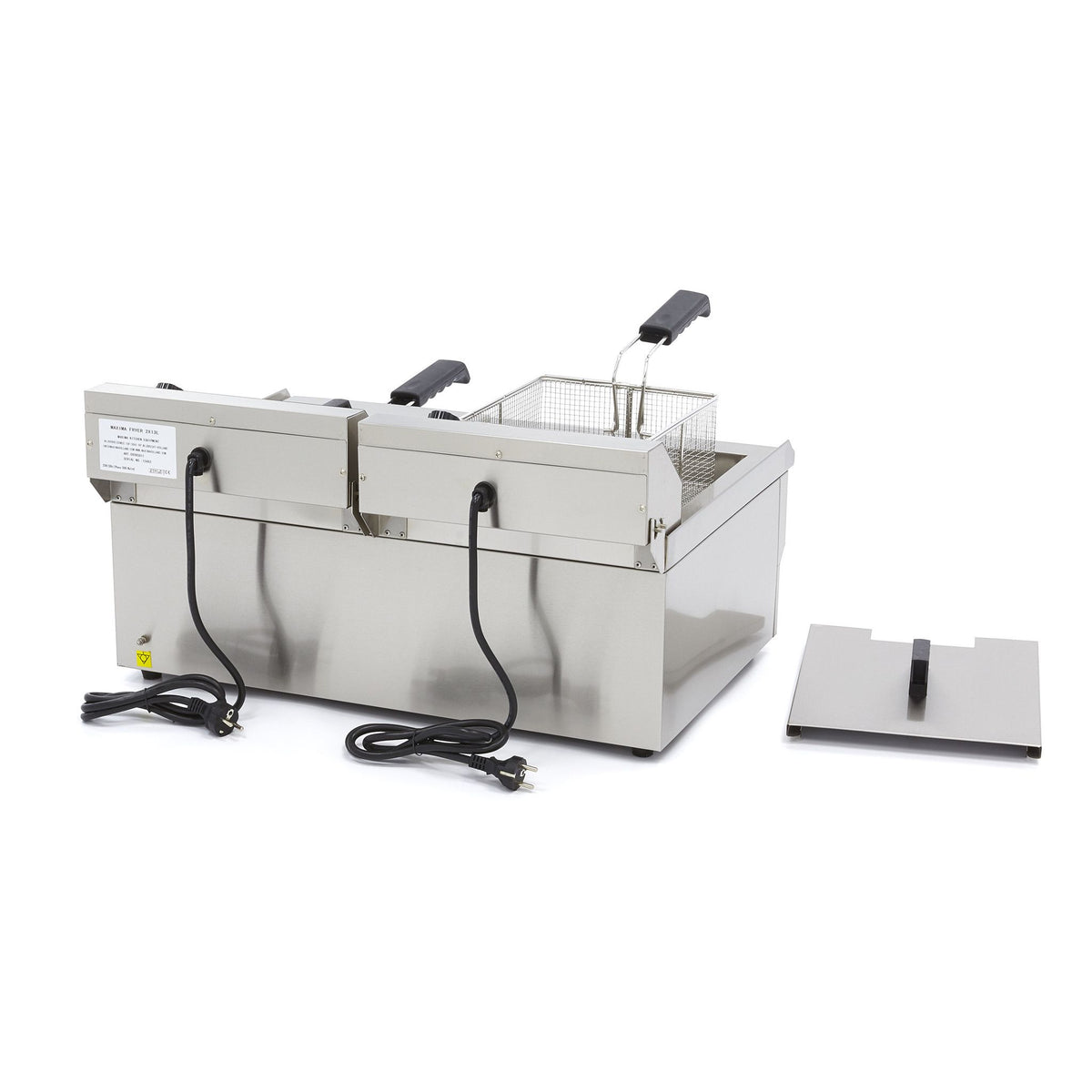 Friteuse - 2 x 16 L - 2 paniers - avec robinet de vidange – Maxima 09365011