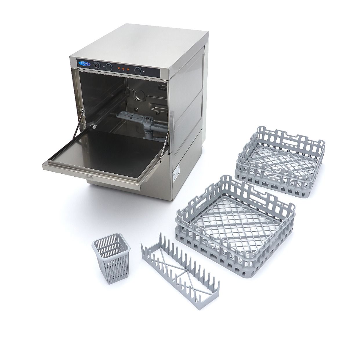 Lave-verres - 35 x 35 cm - avec drain, aide à rinçage et pompe à savon – Maxima 09240010