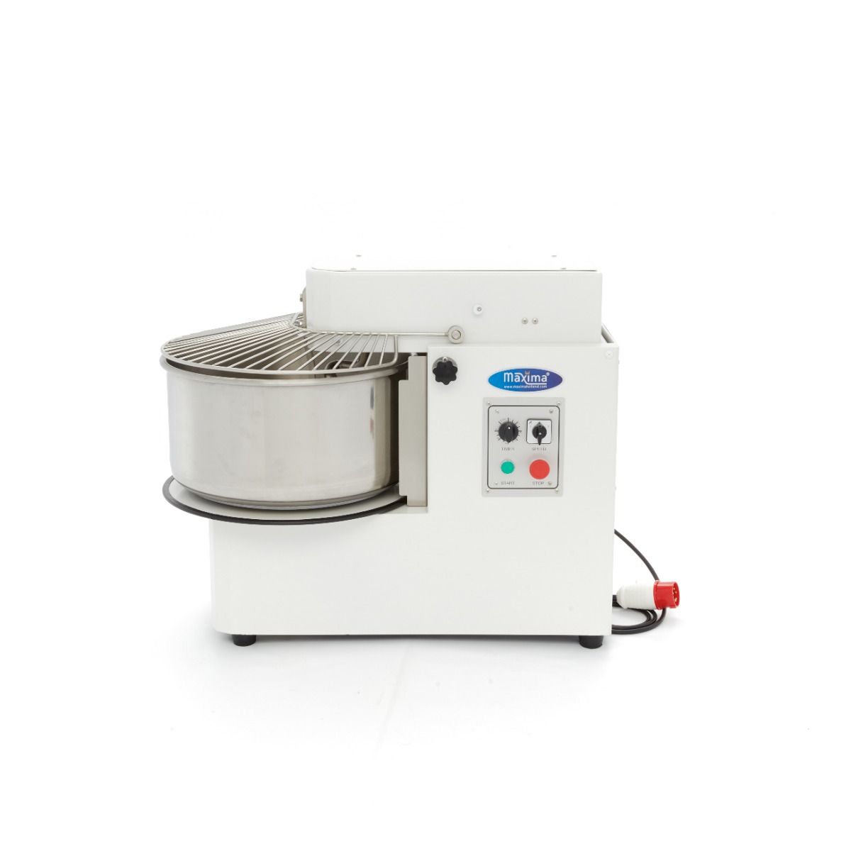 Pétrin à spirale / pétrin à pâte - 50 L - 30 kg de pâte - 2 vitesses - bol amovible - 400V – Maxima 09361908