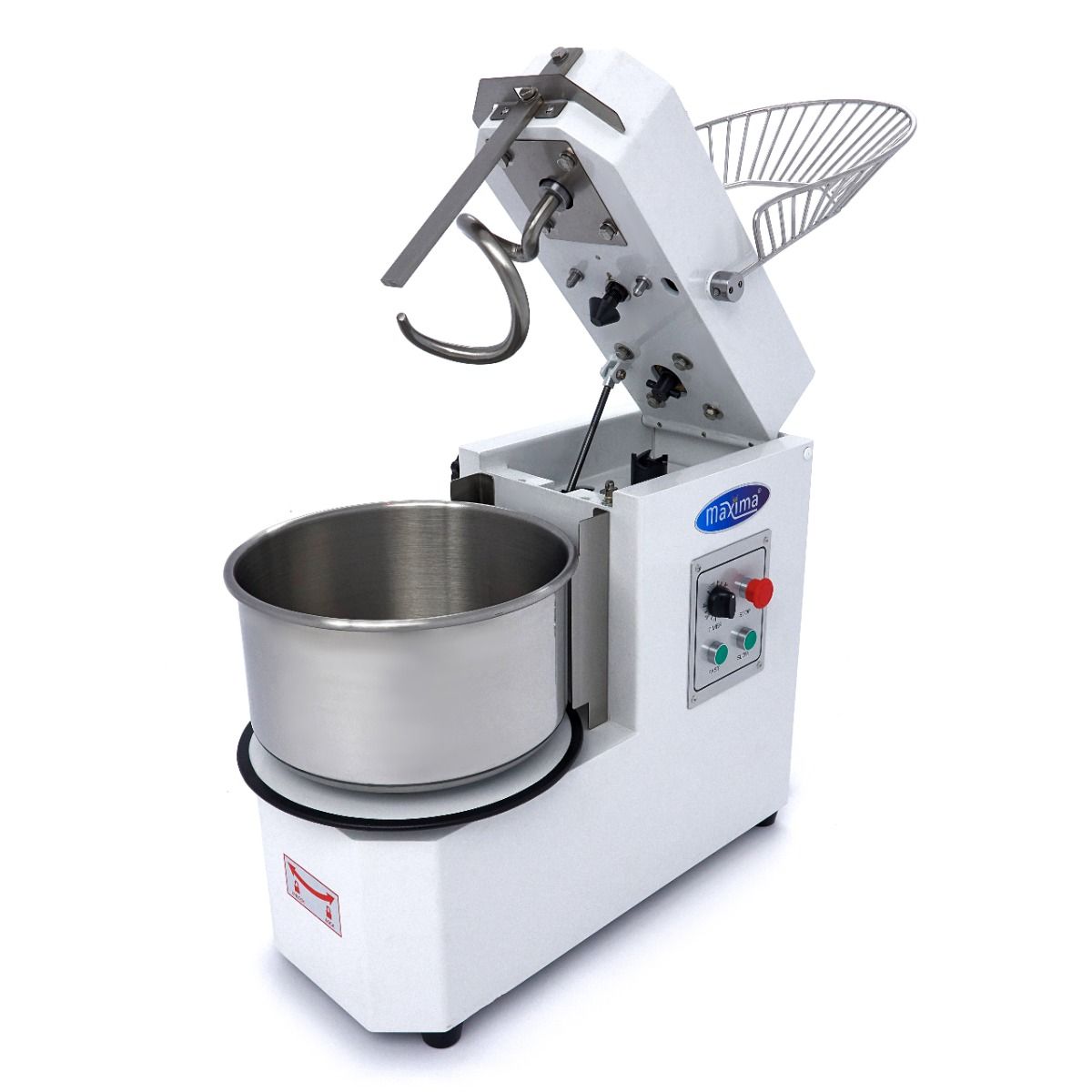 Pétrin à spirale / pétrin à pâte - 20 L - 12 kg de pâte - 2 vitesses - bol amovible – Maxima 09361905