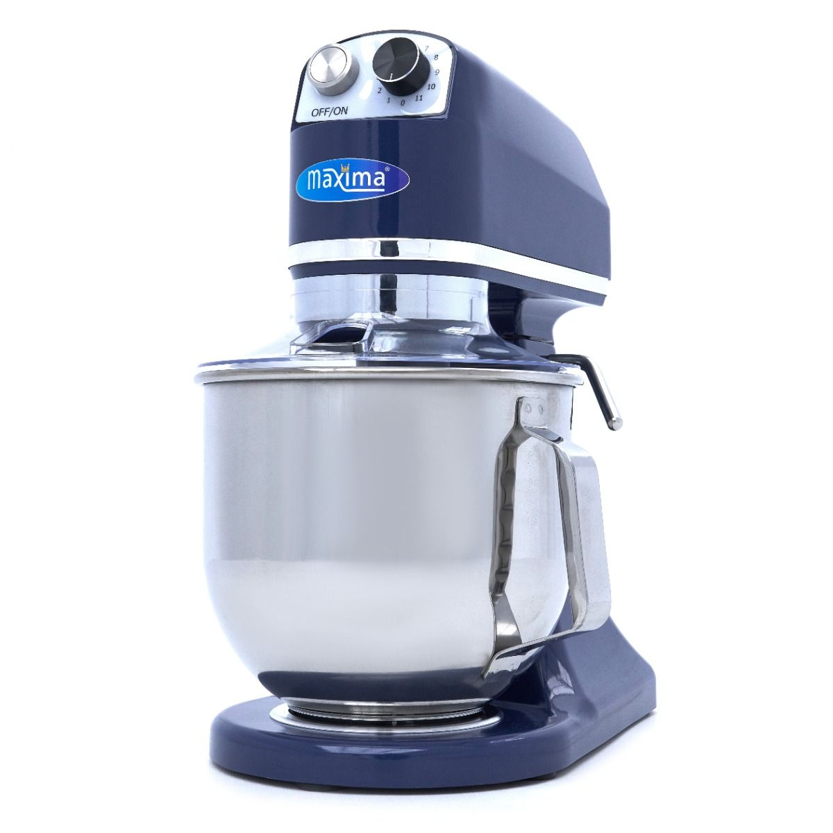 Mixer planétaire - 7 L - jusqu'à 2 kg de pâte - bleu acier – Maxima 09360790