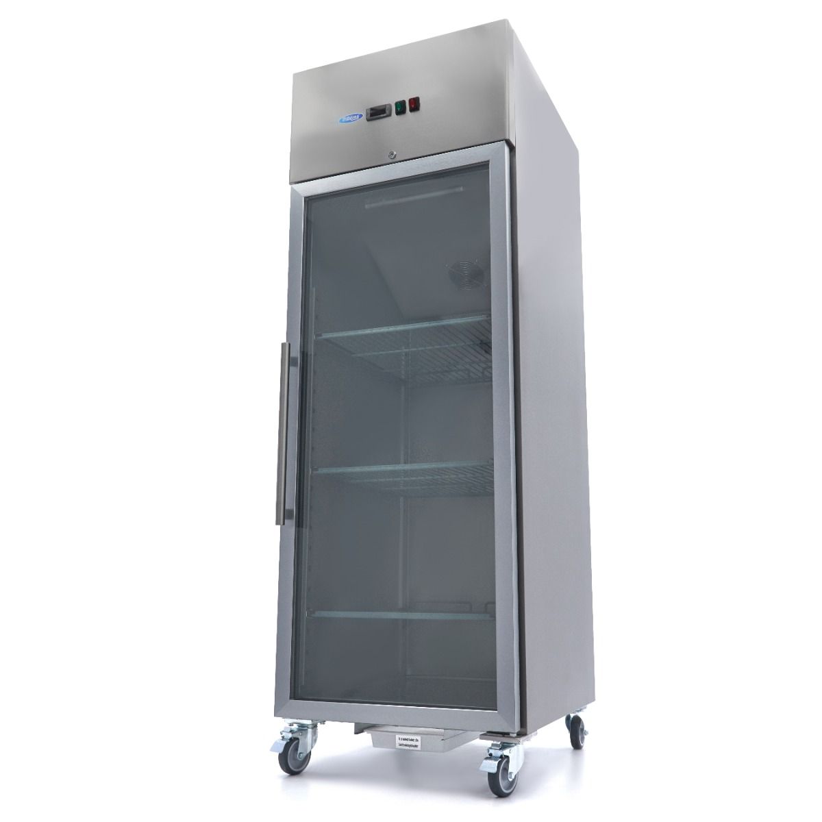 Congélateur - 600 L - 3 étagères réglables (2/1 GN) - acier inoxydable - avec porte en verre – Maxima 09400008