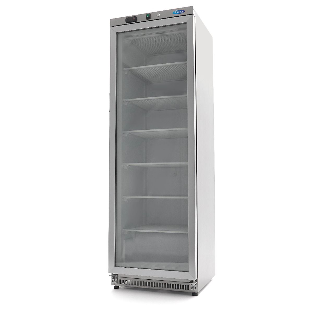 Congélateur - 400 L - acier inoxydable - avec porte en verre – Maxima 09405023