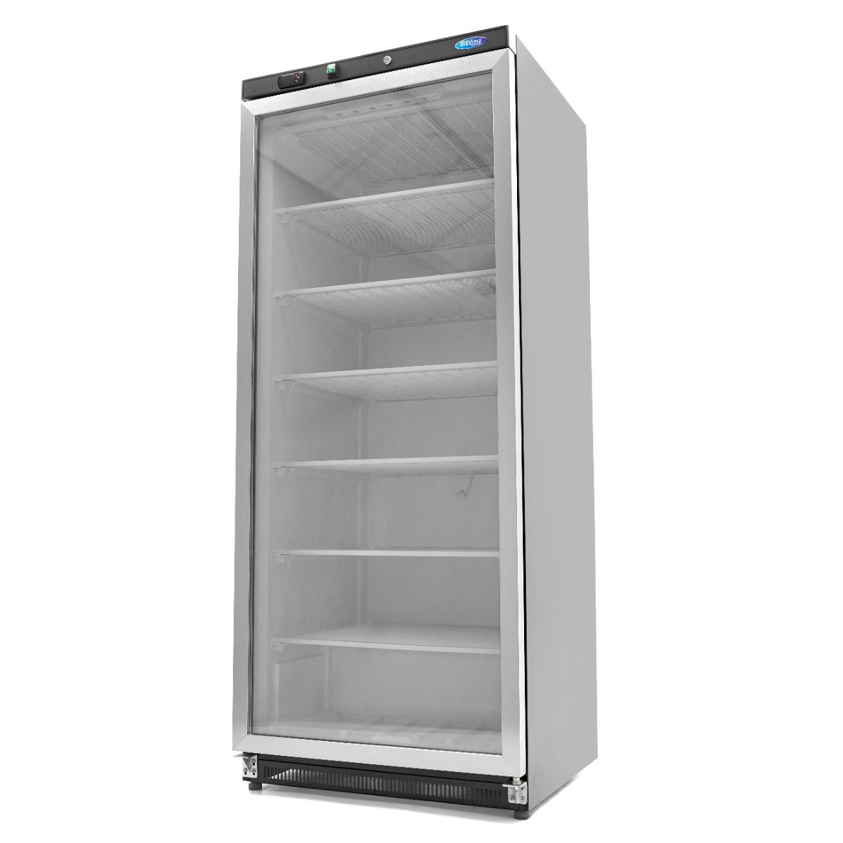 Congélateur - 600 L - noir - avec porte en verre – Maxima 09405033