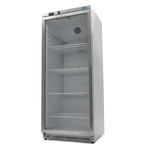 Réfrigérateur - 600 L - acier inoxydable - avec porte en verre – Maxima 09405034