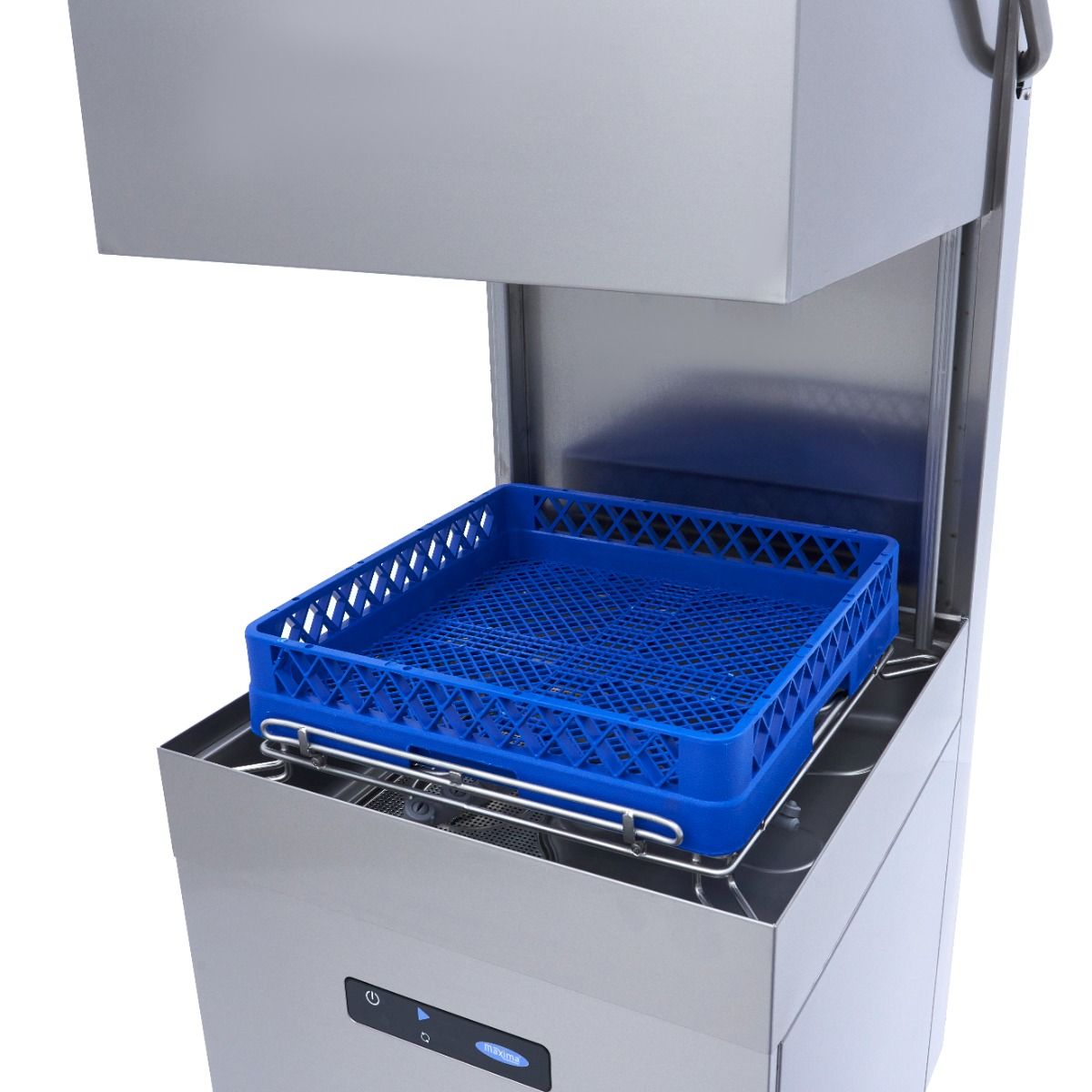 Lave-vaisselle à capot - 50 x 50 cm - avec pompes de rinçage et de savon - affichage numérique - 400V – Maxima 09211008