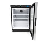 Réfrigérateur - 200 L - noir - avec porte en verre – Maxima 09405008
