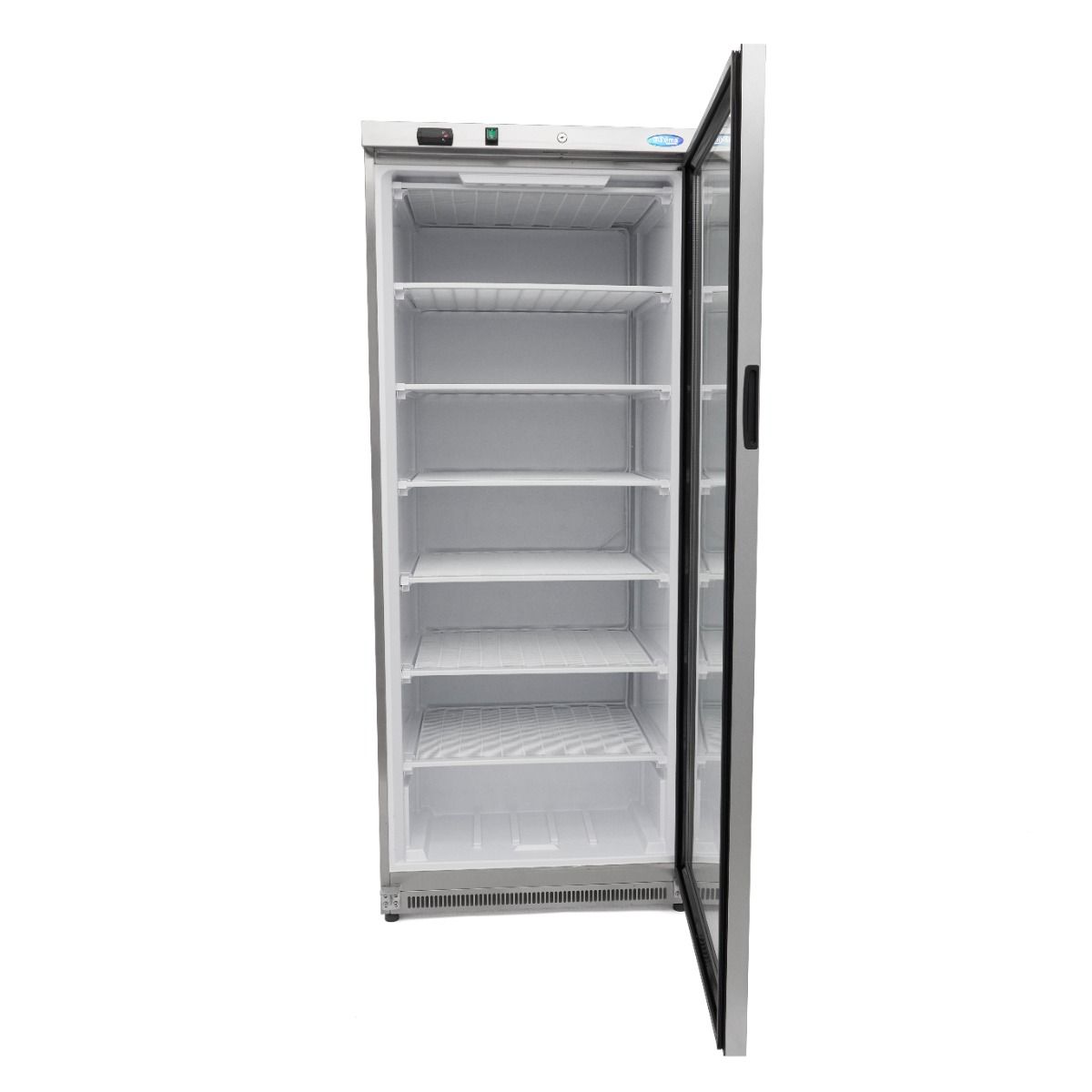 Congélateur - 600 L - acier inoxydable - avec porte en verre – Maxima 09405035