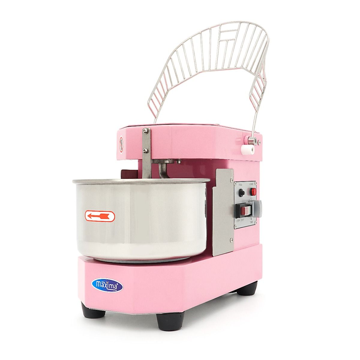Pétrin à spirale / pétrin à pâte - 8 L - 4,5 kg de pâte - rose – Maxima 09361012