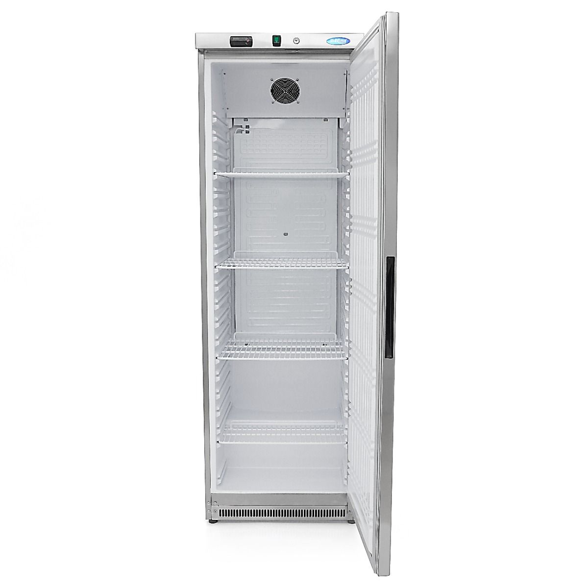 Réfrigérateur - 400 L - 4 étagères réglables - acier inoxydable – Maxima 09405016