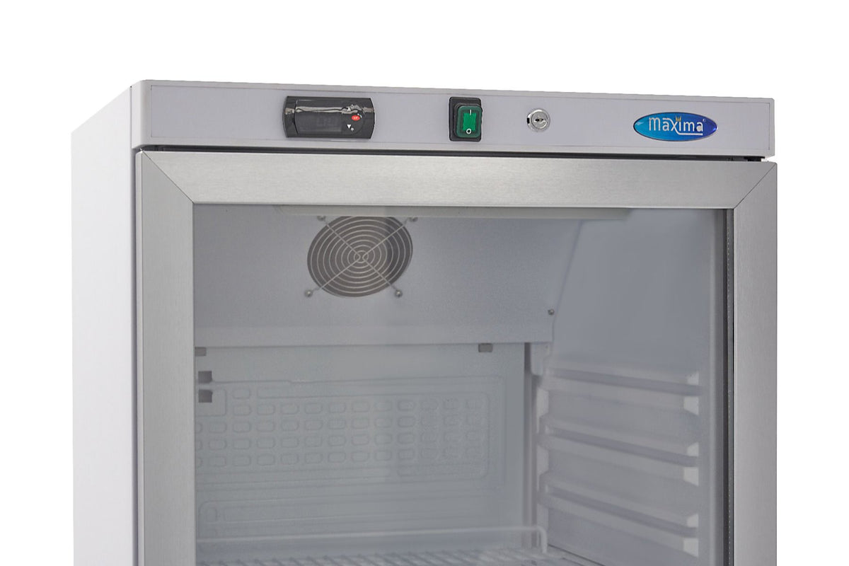 Réfrigérateur - 400 L - blanc - avec porte en verre – Maxima 09405018