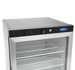 Réfrigérateur - 200 L - noir - avec porte en verre – Maxima 09405008