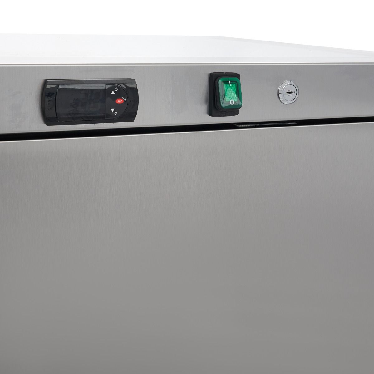 Réfrigérateur - 400 L - 4 étagères réglables - acier inoxydable – Maxima 09405016