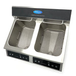 Friteuse - 2 x 8 L - 2 paniers - induction - avec robinet de vidange – Maxima 09371095