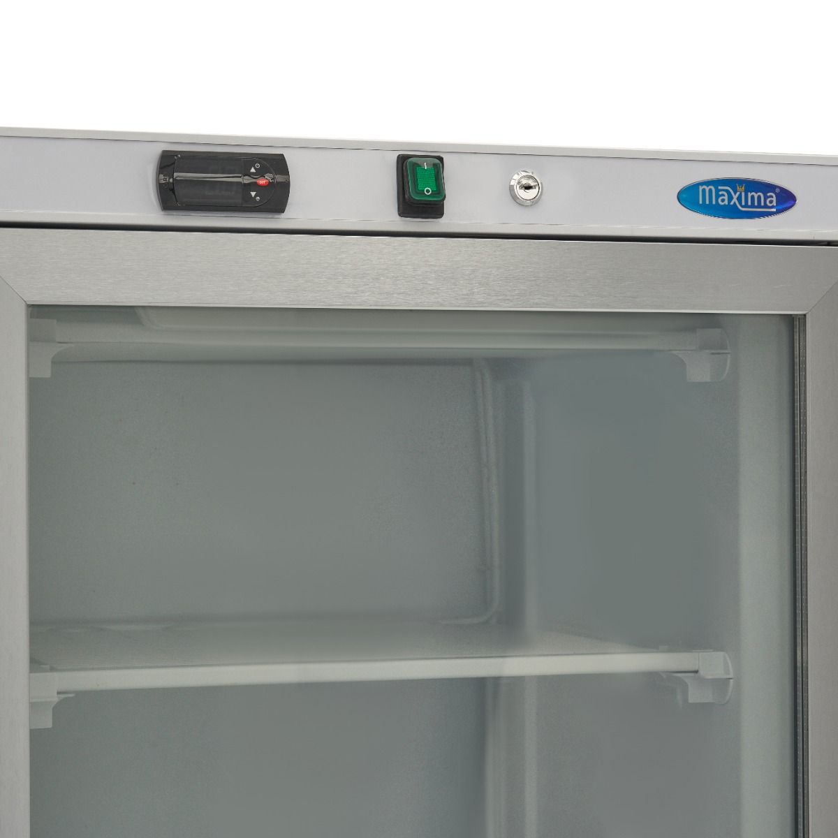 Congélateur - 400 L - blanc - avec porte en verre – Maxima 09405019
