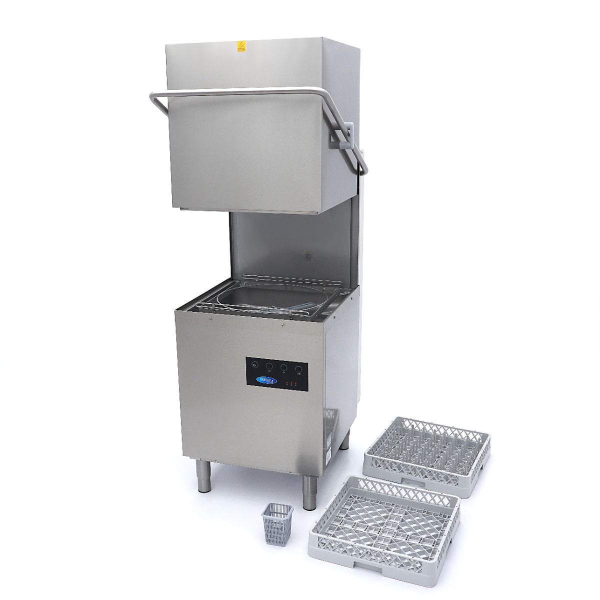 Lave-vaisselle à capot - 50x50cm - avec pompes de vidange, de rinçage et de savon - 400V – Maxima 09240080