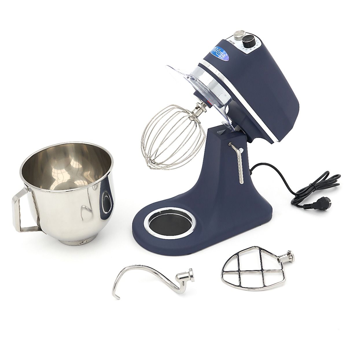 Mixer planétaire - 7 L - jusqu'à 2 kg de pâte - bleu acier mat – Maxima 09360775