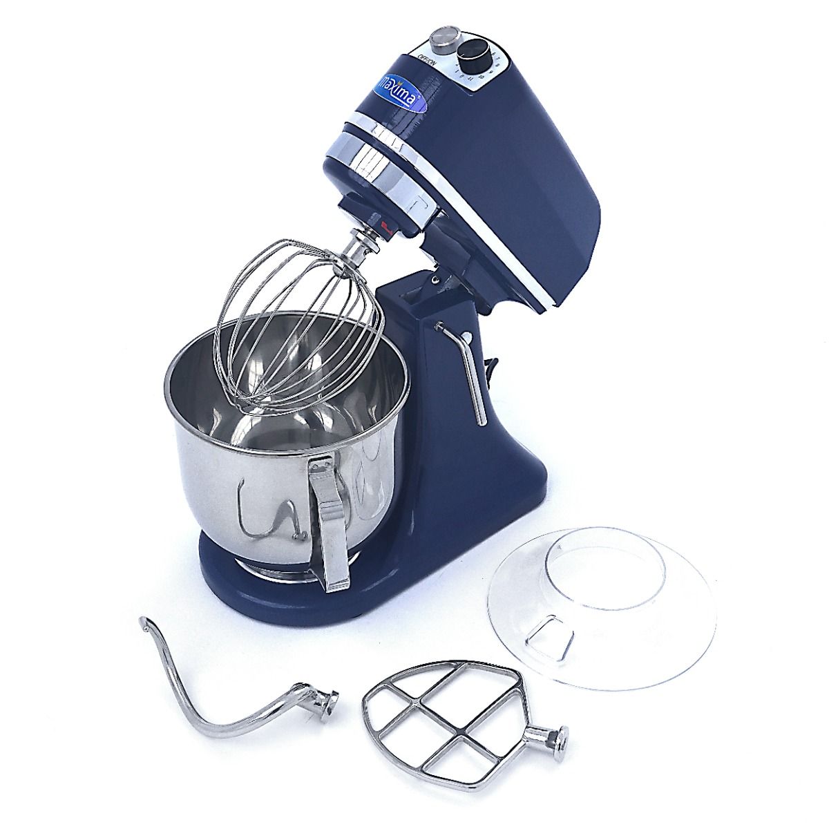 Mixer planétaire - 7 L - jusqu'à 2 kg de pâte - bleu acier – Maxima 09360790