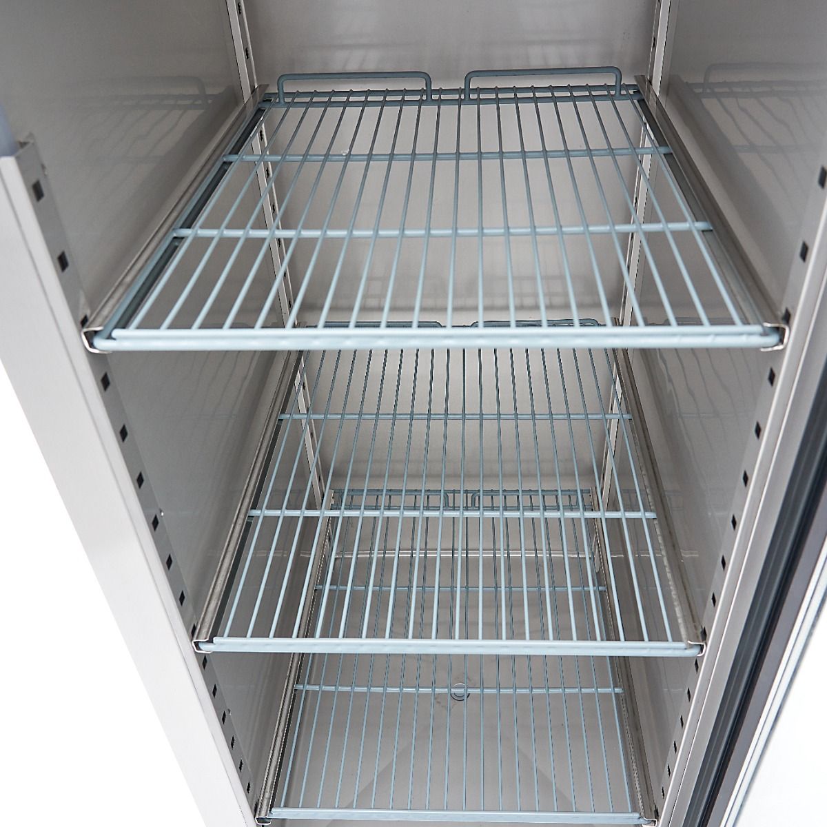 Réfrigérateur - 700 L - 3 étagères réglables (2/1 GN) - acier inoxydable - avec porte en verre – Maxima 09400031