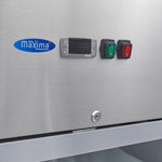 Réfrigérateur - 700 L - 3 étagères réglables (2/1 GN) - acier inoxydable - avec porte en verre – Maxima 09400031