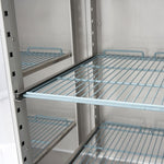 Réfrigérateur - 1400 L - 6 étagères réglables (2/1 GN) - acier inoxydable - avec portes en verre – Maxima 09400021