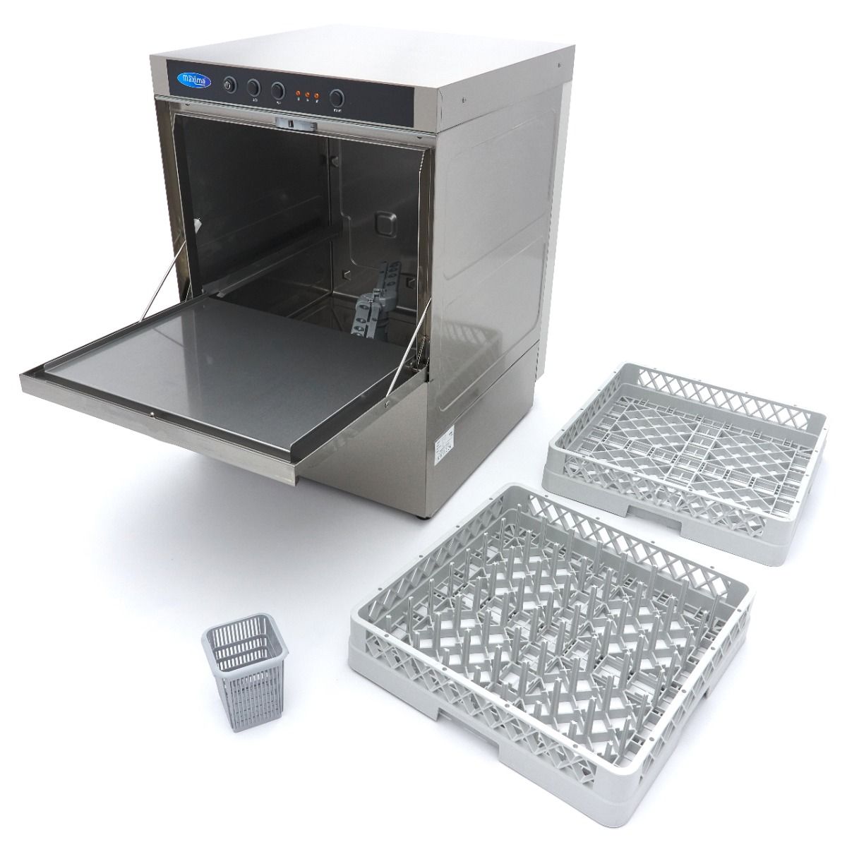 Lave-vaisselle sous plan - 50 x 50 cm - avec pompe de rinçage - 400V – Maxima 09240060
