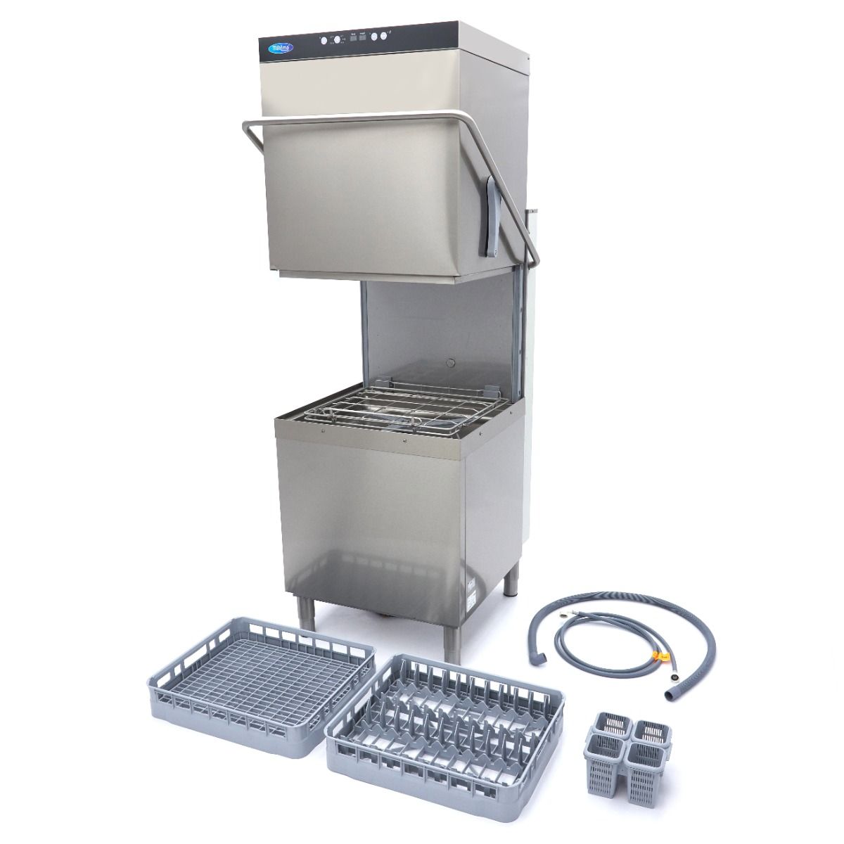 Lave-vaisselle à capot - 50x60cm - avec pompes de rinçage et de savon - 400V – Maxima 09240140