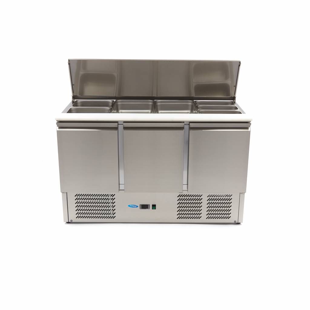Saladette - 400 L - 137 cm - 3 portes - incl planche à découper – Maxima 09400415