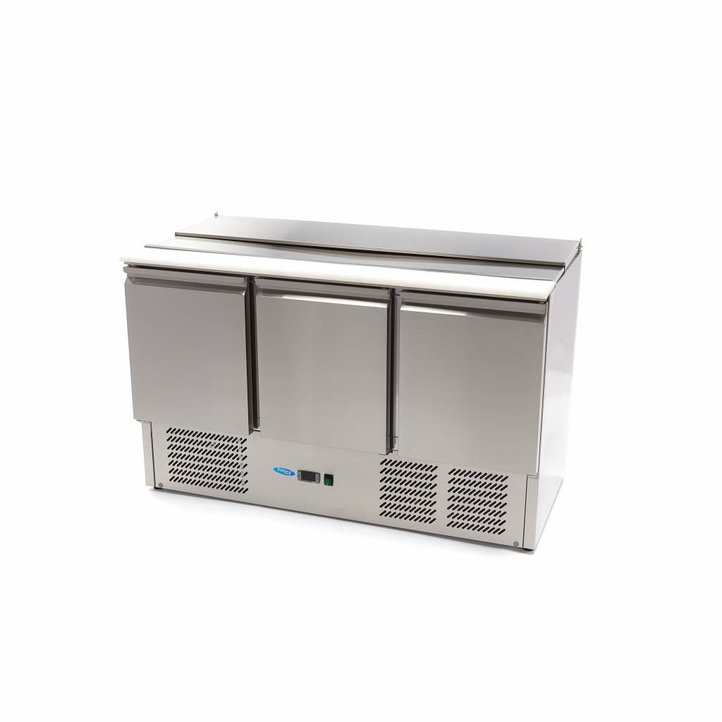 Saladette - 400 L - 137 cm - 3 portes - incl planche à découper – Maxima 09400415