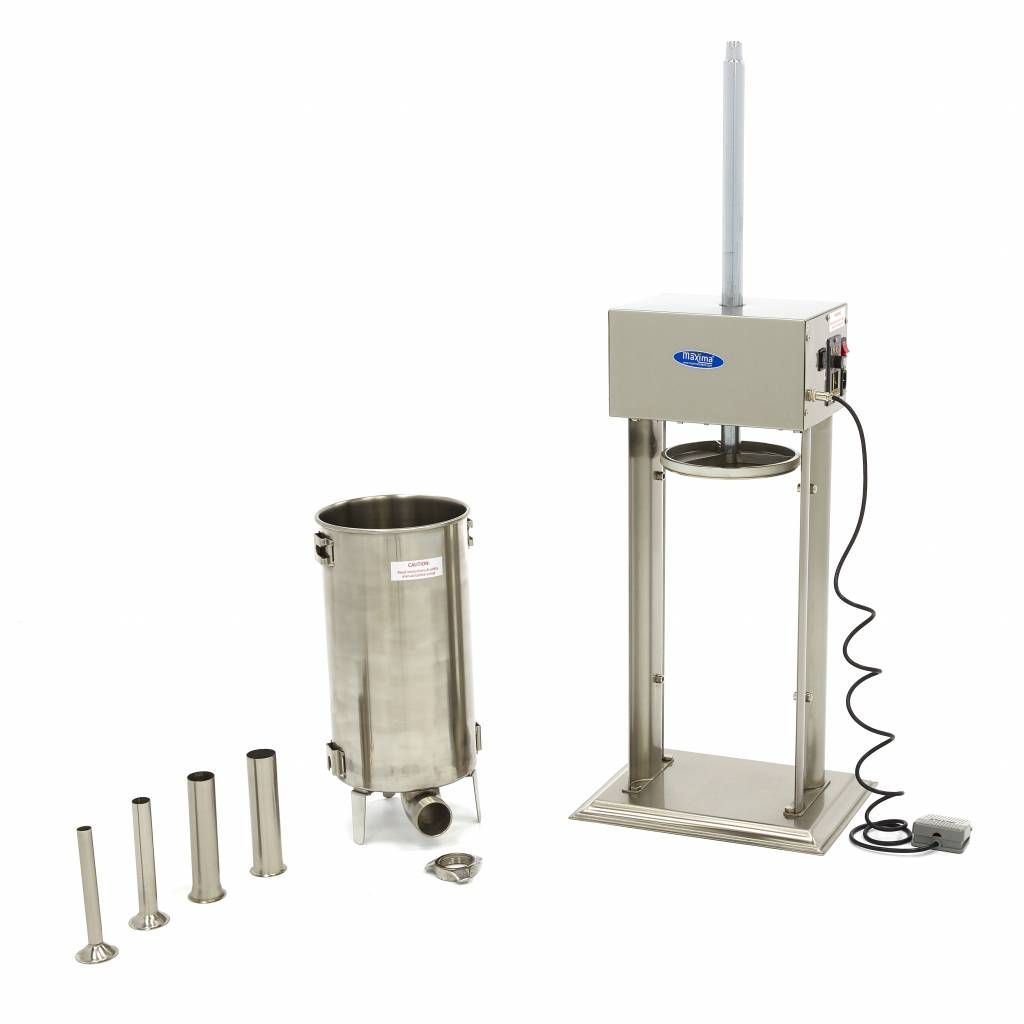 Poussoir à saucisses - 15 L - automatique - verticale - incl 4 tubes de remplissage – Maxima 09300457