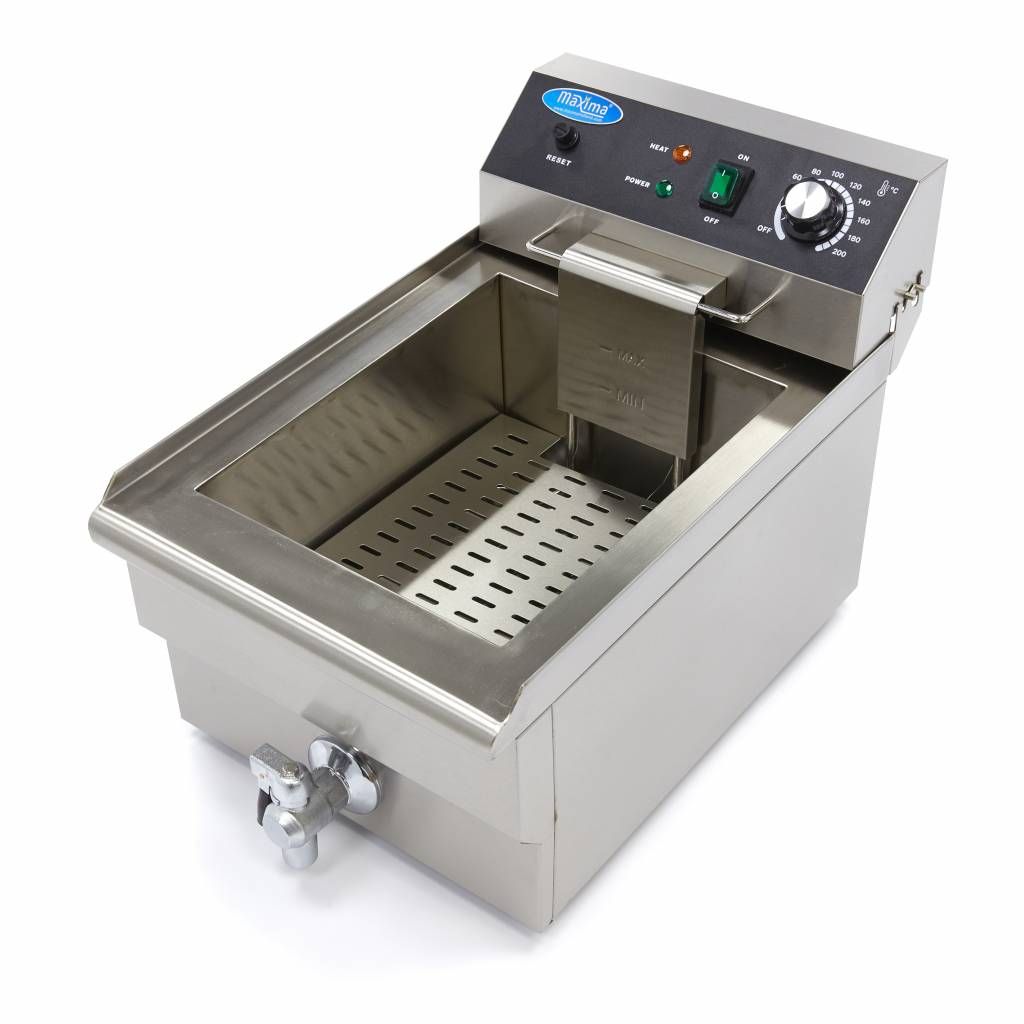 Friteuse - 16 L - 1 panier - avec robinet de vidange – Maxima 09365010