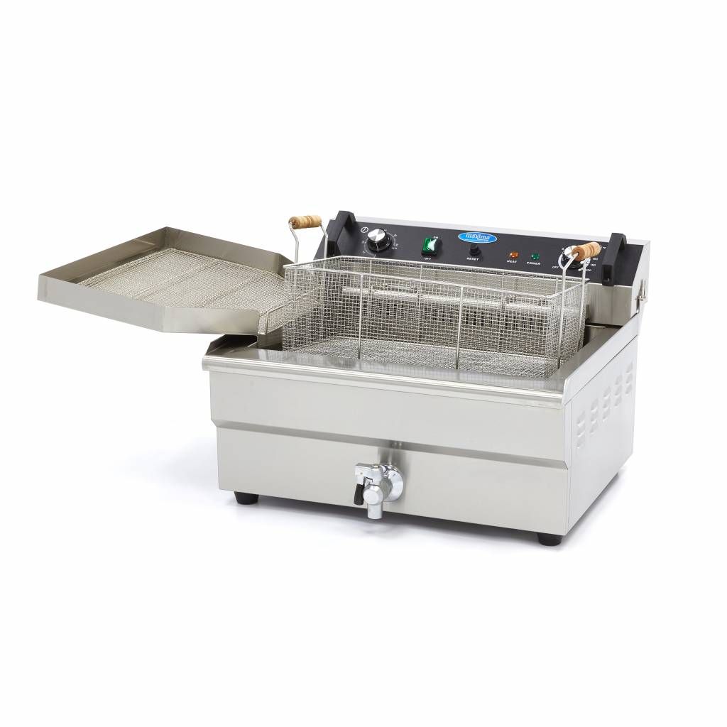 Friteuse - 30 L - 1 panier - avec robinet de vidange – Maxima 09365021