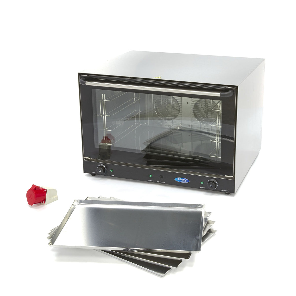 Four à convection - vapeur - 4 plateaux (60 x 40 cm) - 400V – Maxima 09300419