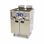 Friteuse - 2 x 10 L - 2 paniers - avec robinet de vidange - 400V – Maxima 09391650
